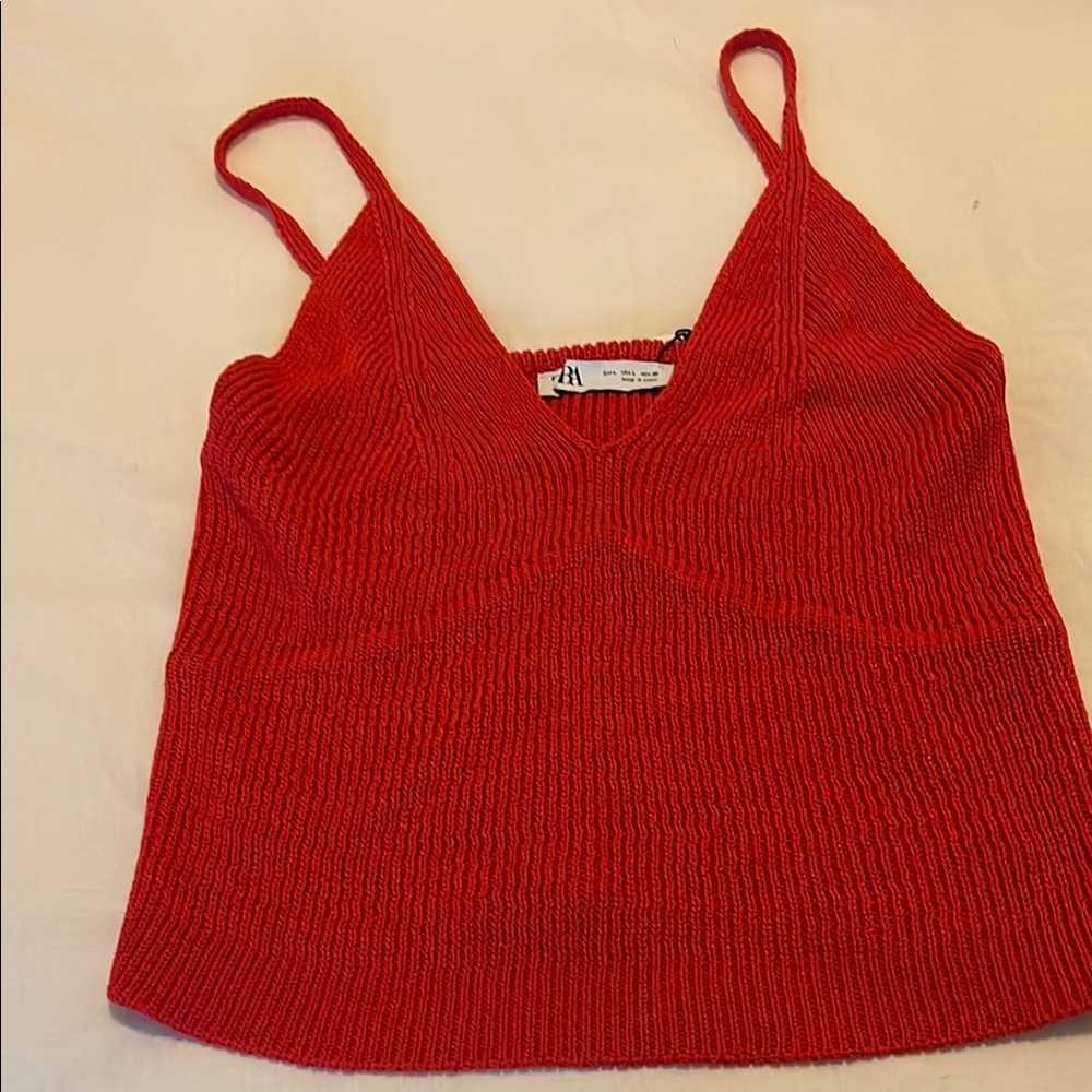Zara Red Knit Tank